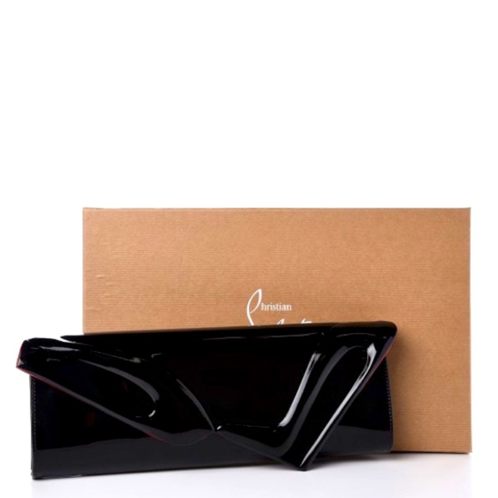 Christian Louboutin So Kate Patent East-West Clutch Bag, Black